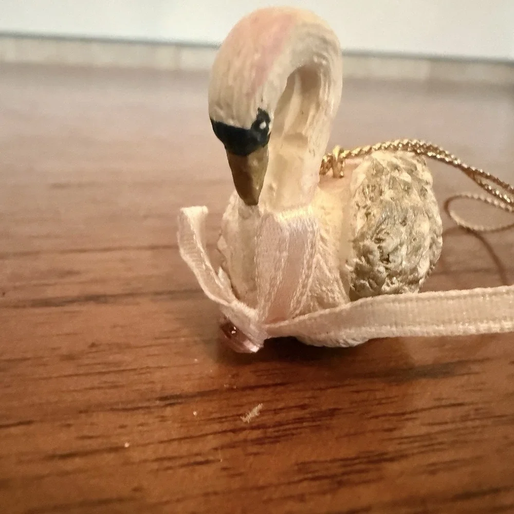 Christmas Ornaments, Tree, Santa,‎ Swan, Nutcracker Ceramic Ivory Color Elegant